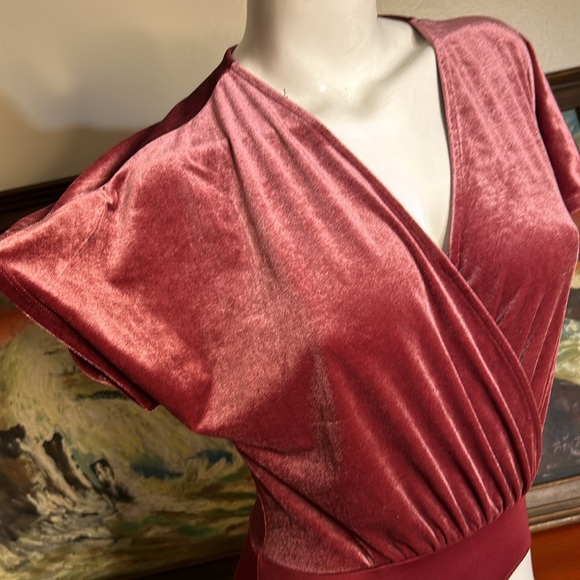 NSR Stretch Velvet So Smooth‎ Mauve Dusty Rose Pink Thong Bodysuit Sz M NWT - Picture 5 of 14